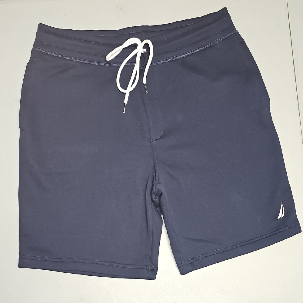 Nautica Blue Athletic Shorts with Drawstring Waist
